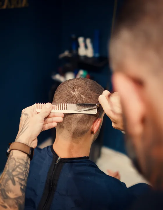 Acabamento do corte na tesoura